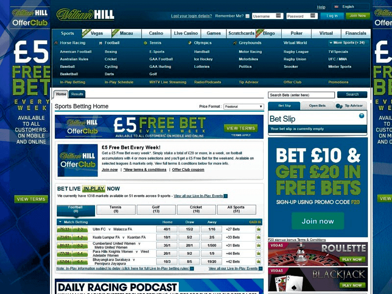 houses of William Hill Betting